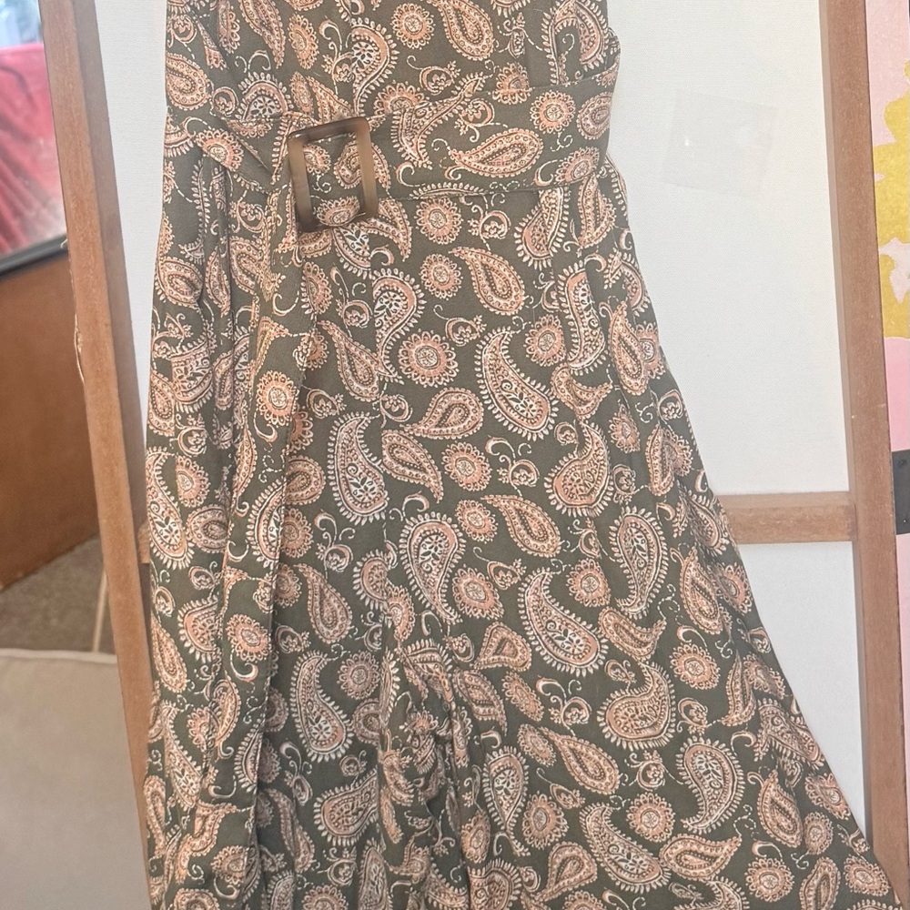 Paisley Print Green Romper